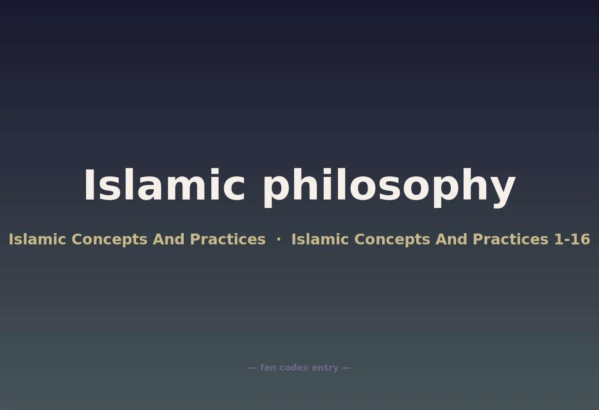 Islamic philosophy